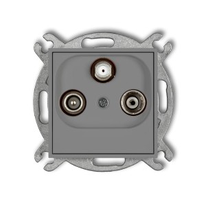 Karlik MINI Gniazdo RTV-SAT końcowe szary mat - 27MGS