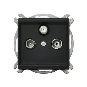 Ospel Sonata czarny gniazdo RTV/SAT końcowe - GPA-RS/M/33