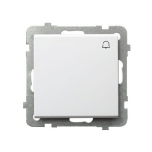 Ospel Sonata biały łącznik zwierny dzwonek - ŁP-6R/M/00