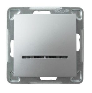 Ospel Impresja srebrny łącznik pojedynczy z podświetleniem – ŁP-1YS/M/18
