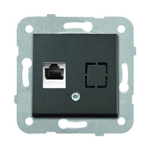 Panasonic Novella Gniazdo komputerowe pojedyncze RJ45 kat 5e czarny - 92105532M