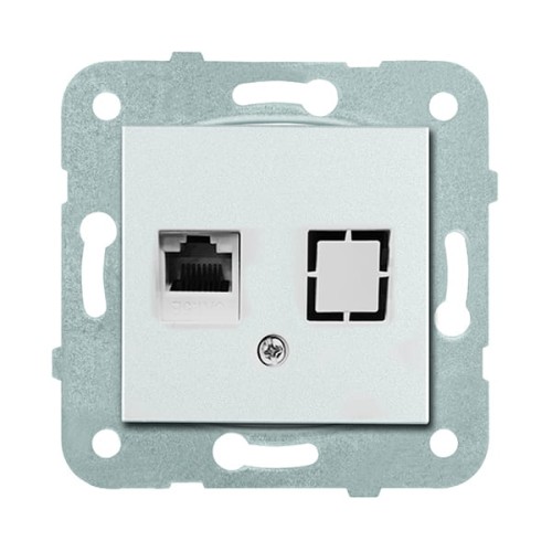 Panasonic Novella Gniazdo komputerowe pojedyncze RJ45 kat 5e srebrny - 92105032M
