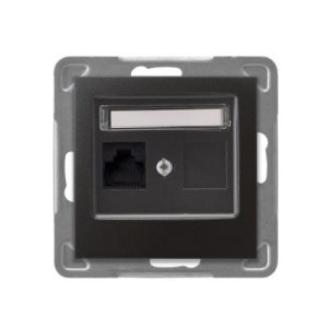 Ospel Impresja antracyt gniazdo komputerowe pojedyncze - GPK-1Y/K/M/50