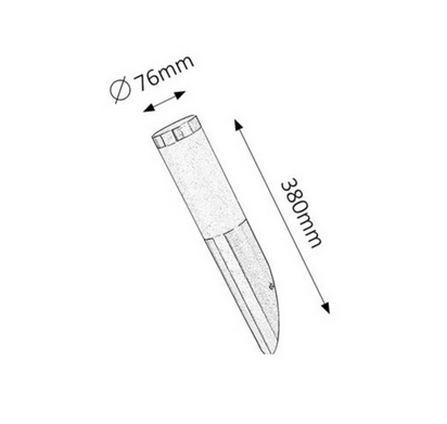 Kinkiet elewacyjny ścienny skośny INOX TORCH E27 60W IP44 - Rabalux 8261