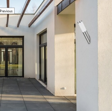 Kinkiet elewacyjny ścienny skośny INOX TORCH E27 60W IP44 - Rabalux 8261