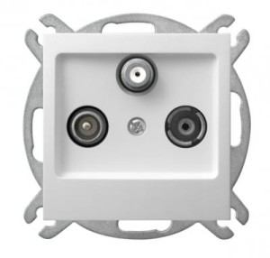 Ospel Impresja biały gniazdo RTV-SAT - GPA-YS/M/00