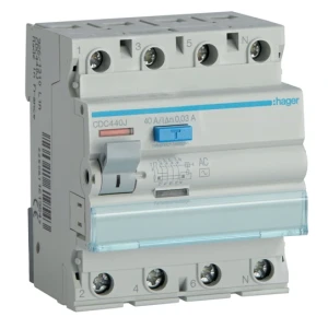 Wyłącznik różnicowoprądowy 40A 30mA AC 4P - Hager CDC440J