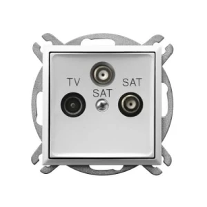 Ospel Aria białe gniazdo RTV-2xSAT końcowe - GPA-U2S/M/00
