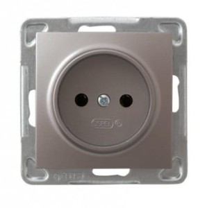 Ospel Impresja tytan gniazdo pojedyncze bez uziemienia - GP-1Y/M/23