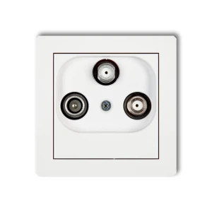 Karlik Deco Gniazdo antenowe 2xSAT + TV białe - DGSN