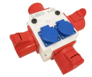 Rozgałęźnik trójnik siłowy 3x16A/5, 2x230V - Tarel 402