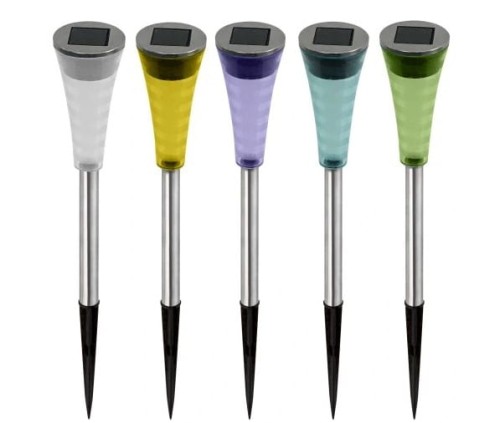 Lampa solarna wbijana multikolor 5szt. - Goldlux 311481