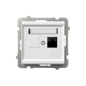 Ospel Sonata biały gniazdo komputerowe pojedyncze 5e - GPK-1R/K/M/00