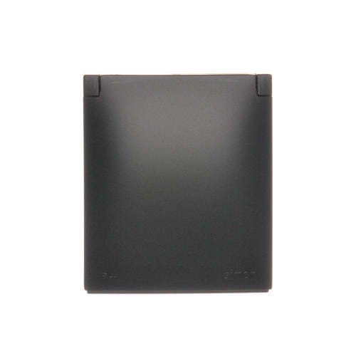 AQUACLICK Gniazdo pojedyncze czarne schuko klapka czarna - ACGSZ1C/49