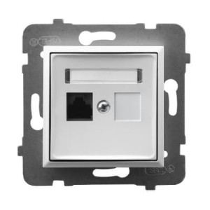 Ospel Aria białe gniazdo internetowe pojedyncze - GPK-1U/K/M/00