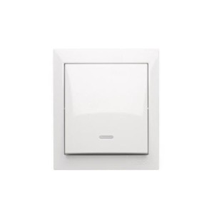 AQUACLICK Łącznik pojedynczy z podświetleniem biały - ACW1L/11