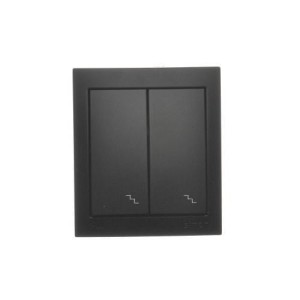 AQUACLICK Łącznik schodowy podwójny czarny - ACW6/2/49