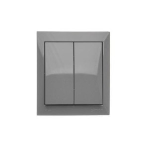 AQUACLICK Łącznik podwójny szary - ACW5/16