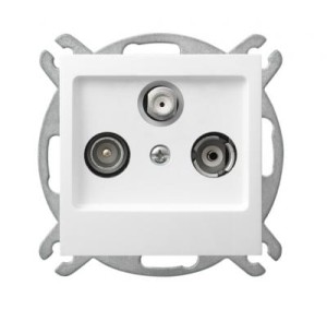 Ospel As biały gniazdo RTV-SAT - GPA-GS/M/00