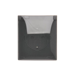 AQUACLICK Gniazdo pojedyncze czarne schuko klapka transparentna - ACGSZ1C/49A