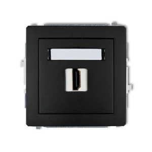 Karlik Deco Gniazdo HDMI pojedyncze czarny mat - 12HDMI-3
