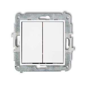 Karlik MINI Łącznik podwójny świecznikowy biały mat - 25MWP-2