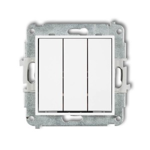 Karlik MINI Łącznik potrójny biały mat - 25MWP-7