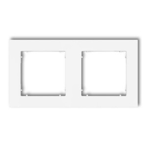 Karlik MINI Ramka podwójna biały mat - 25MR-2
