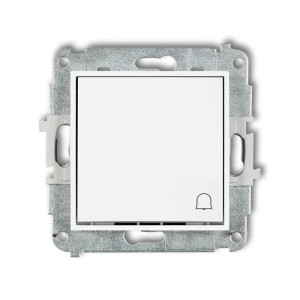 Karlik MINI Łącznik przycisk dzwonek biały mat - 25MWP-4
