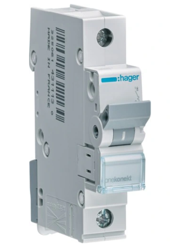 Wyłącznik nadprądowy 1P B 10A  - Hager MBN110E