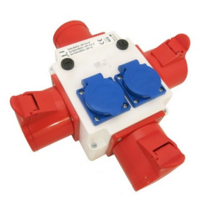 Rozgałęźnik trójnik siłowy, rozdzielnica 32A/5, 2x16/5, 2x230V - Tarel 404