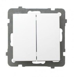 Ospel As  biały łącznik podwójny seryjny - ŁP-2G/M/00