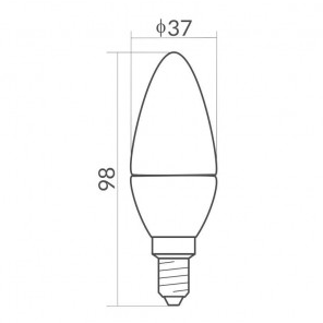 Żarówka LED ŚWIECZKA E14 3W ciepła biała (ww) - Ecolight EC79279