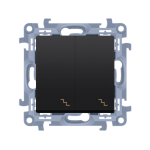 Simon 10 Łącznik schodowy podwójny czarny - CW6/2.01/49
