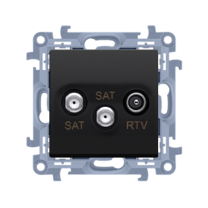 Simon 10 Gniazdo antenowe SAT-SAT-RTV czarny