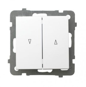 Ospel As  biały łącznik żaluzjowy z blokadą mechaniczną - ŁP-7GB/M/00