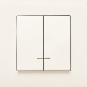 Panasonic Karre Łącznik podwójny biały z podświetleniem  - 90963650