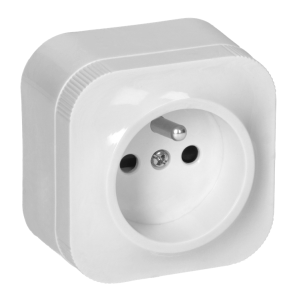 Orno ToDo Gniazdo pojedyncze z uziemieniem natynkowe białe - OR-OE-7205/W