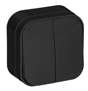 Orno ToDo Łącznik podwójny natynkowy czarny - OR-OE-7201/B