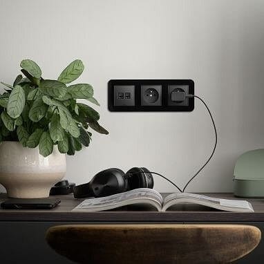 Karlik ICON Łącznik pojedynczy czarny mat - 12IWP-1