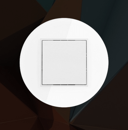 Karlik ICON Ramka pojedyncza okrągła biała efekt szkła - 0-0-IRSO-1
