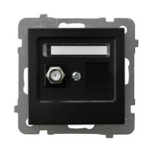 Ospel As czarny gniazdo antenowe typu F pojedyncze - GPA-1GF/M/33