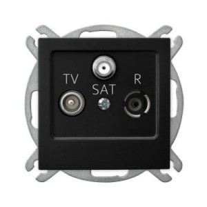 Ospel As czarny gniazdo RTV-SAT - GPA-GS/M/33