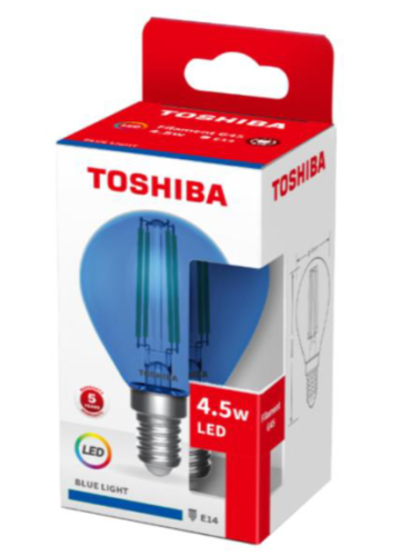 Żarówka LED Filament KULKA E14 4,5W niebieska - Toshiba 00172734