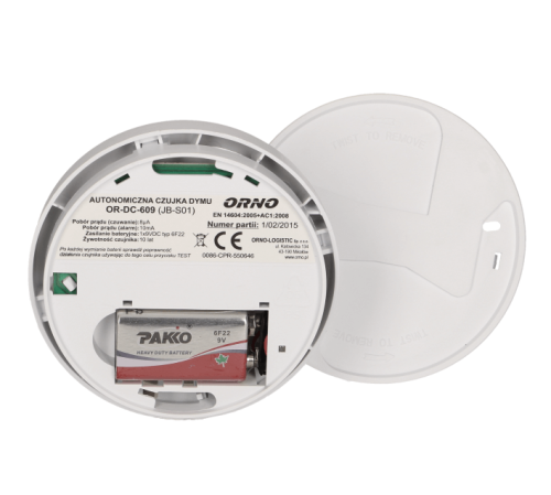 Czujnik dymu bateryjny 9V BSI - Orno OR-DC-609