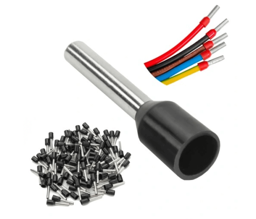 Końcówka tulejkowa izolowana 1,5/10 czarna 10szt.