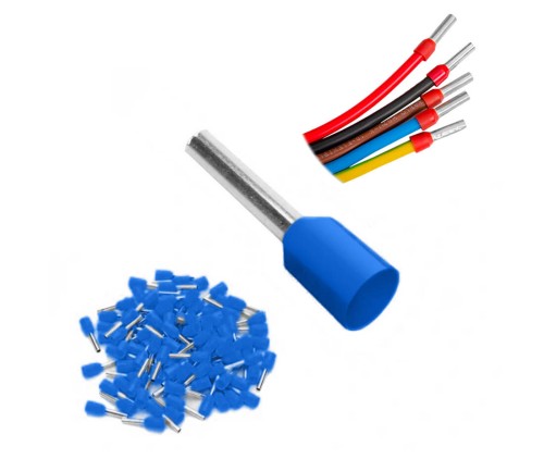 Końcówka tulejkowa izolowana 2,5/10 niebieska 10szt.