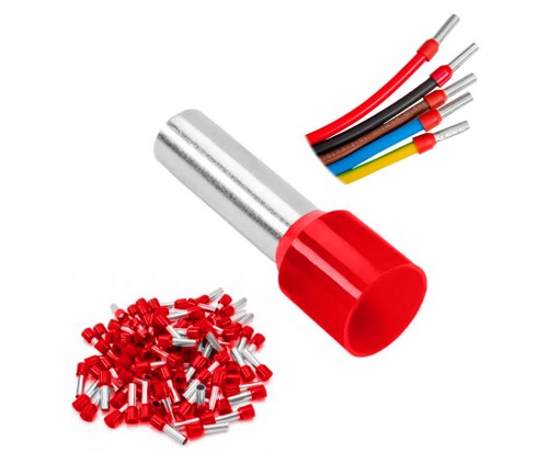 Końcówka tulejkowa izolowana 10/18 czerwona 10szt.