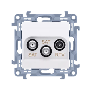 Simon 10 Gniazdo antenowe SAT-SAT-RTV biały