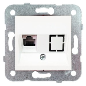 Panasonic Karre Gniazdo komputerowe pojedyncze 1xRJ45 kat.5e biały - 90963632